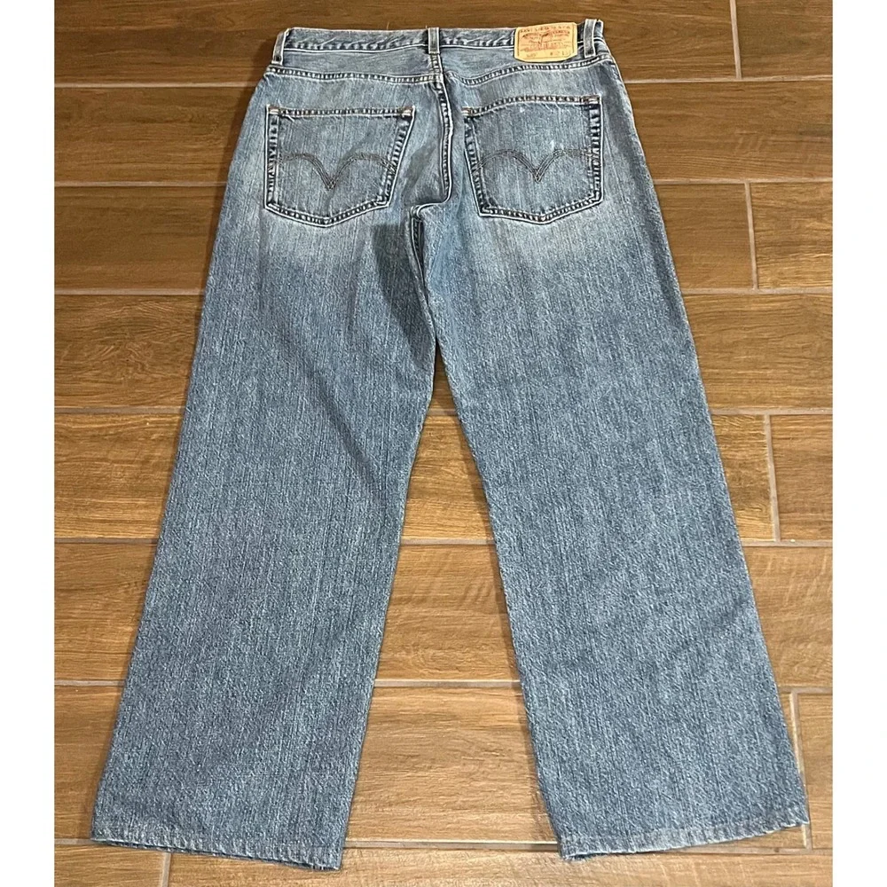Vintage Levis 569 Loose Straight Mens Blue Denim Jeans 32x34 (32x30) Medium Wash